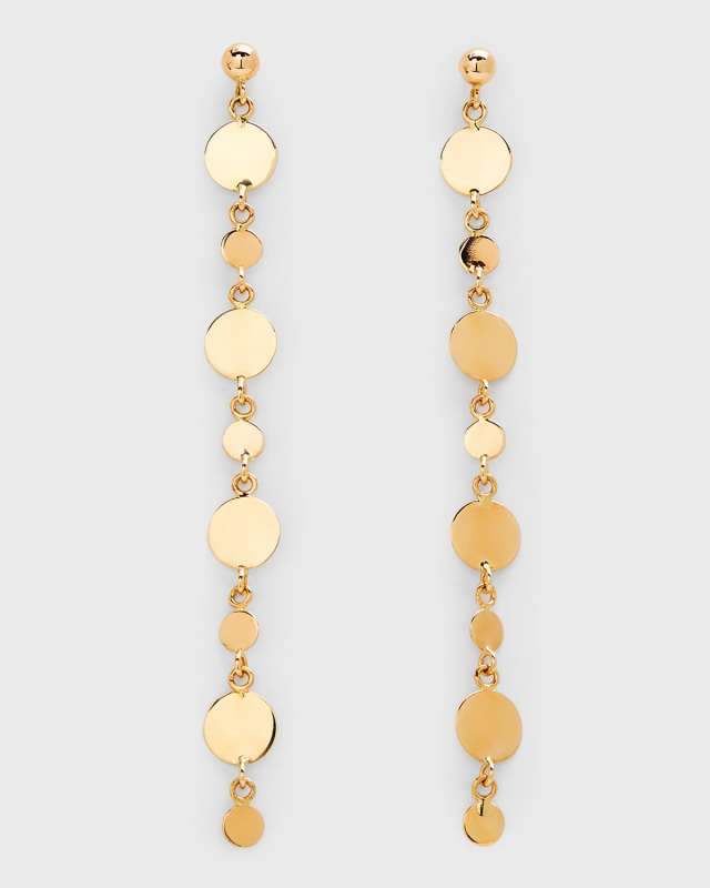 14K Yellow Gold Confetti Drop Earrings